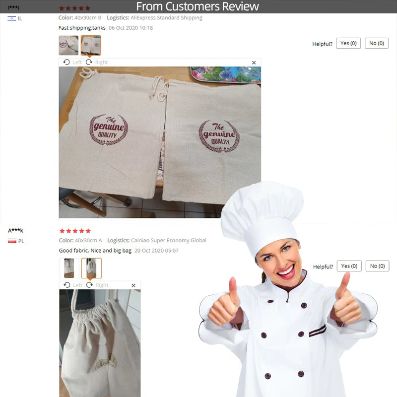 Natürlicher Leinen-Brotbeutel mit Kordelzug für lange Frische und Vielseitigkeit