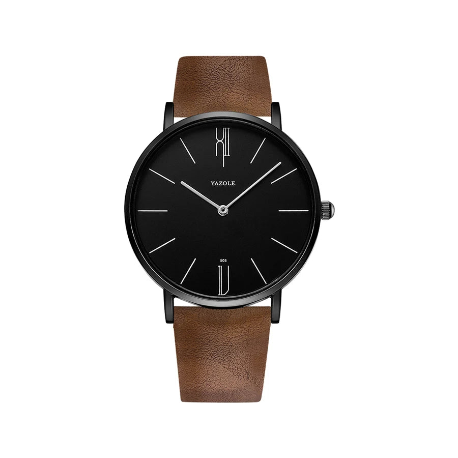 Elegante Herren Quarz Armbanduhr Lederarmband Business - Casual