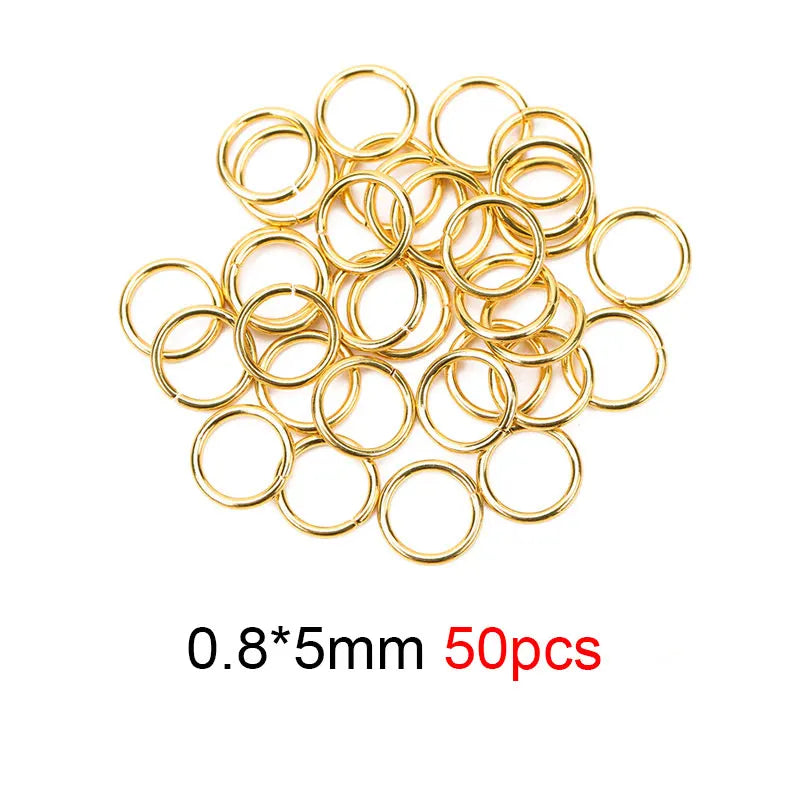 50 100 Stück Edelstahl Biegeringe 4-10 mm Spaltringe Schmuck Verbinder
