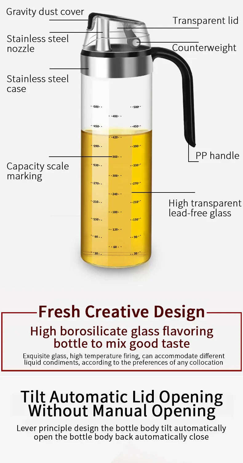 Kochen Gewürz Flasche Spender Sauce Flasche Glas Lagerung Flaschen Für Gewürz Glas Öl Spray Essig Kreative Küche Werkzeuge-Yabubest - Home & More