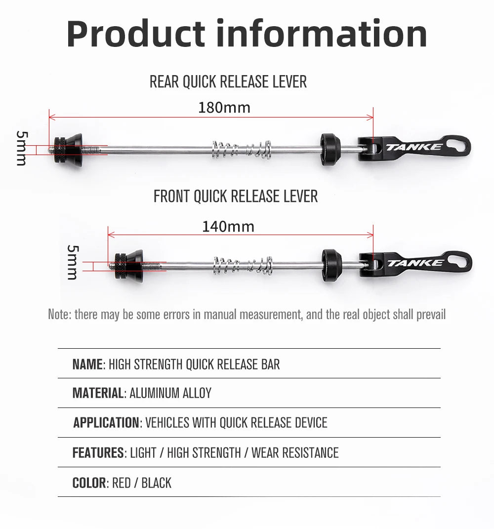 TANKE Fahrrad Schnellspanner Bolzen Nabe für Mountainbikes-Yabubest - Home & More