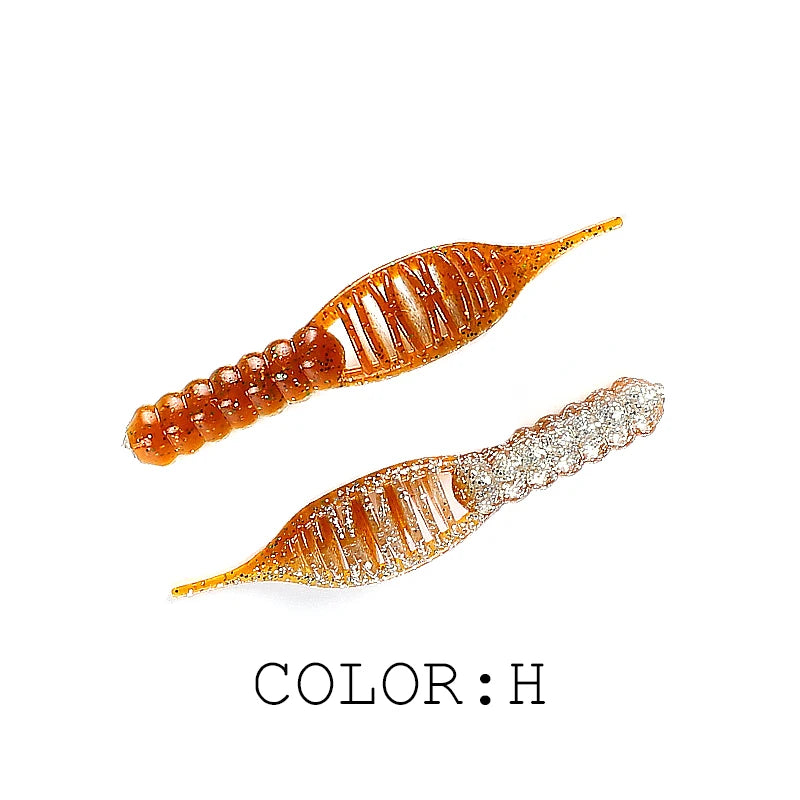 Weiche Angelköder Set - Silikon Larven 80mm/8 Stk. oder 55mm/15 Stk. für Angler