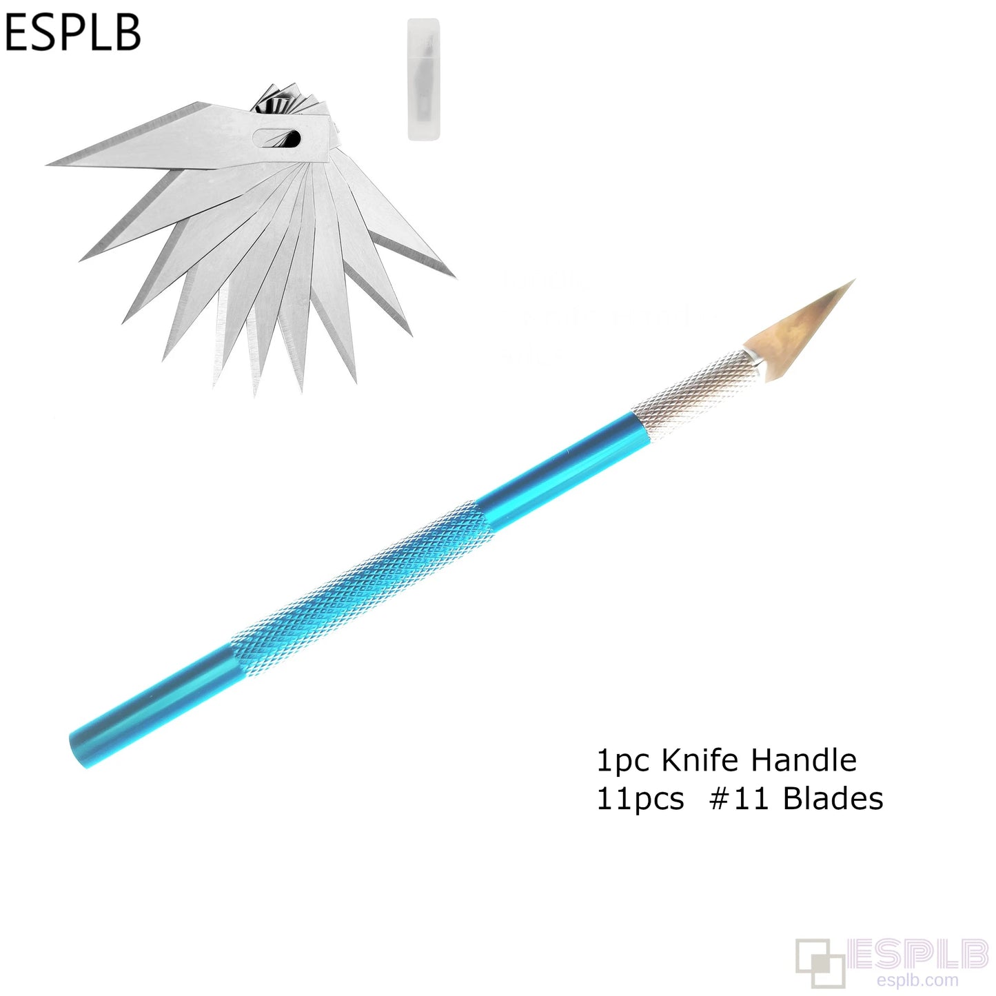 Metall Bastelmesser mit rutschfestem Griff und extra Klingen Set