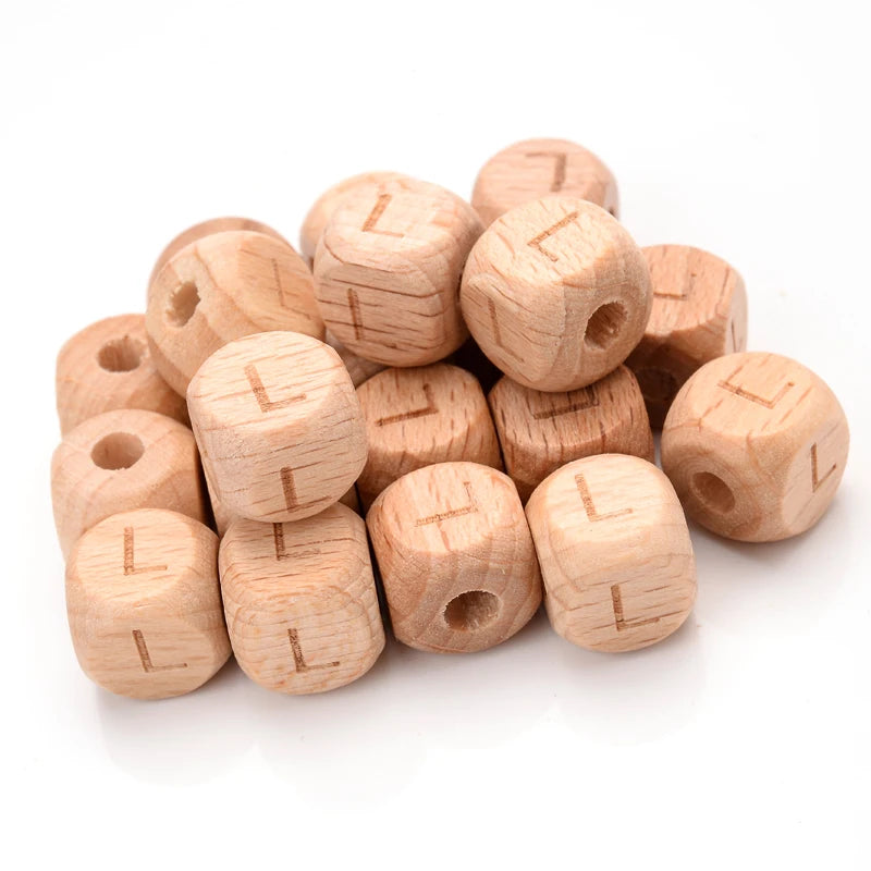 Sichere Silikon Alphabet Perlen für Baby Schnullerketten