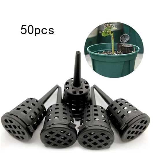 50er Set Pflanzendüngerkörbe mit Deckel für Topfpflanzen Garten Bonsai
