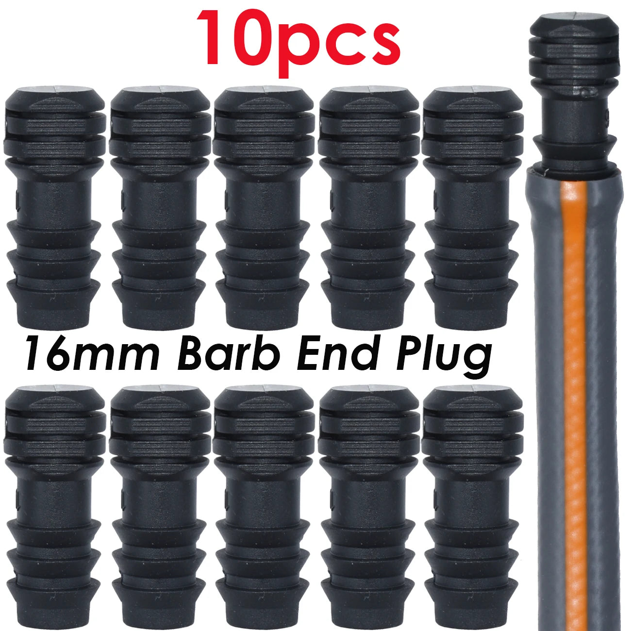 10x 16mm Gerade Kupplungen Micro Tropf Bewässerung 1/2'' PE Schlauch Reparatur