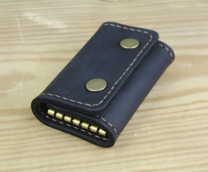 Handgemachtes echtes Leder Schlüsseletui für Herren und Damen