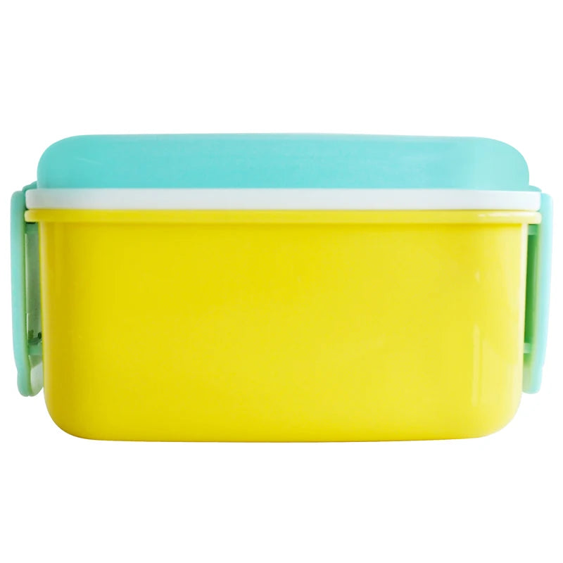 Nette Mini Kunststoff Bento Box für Kinder, 2-fach, Mikrowellengeeignet