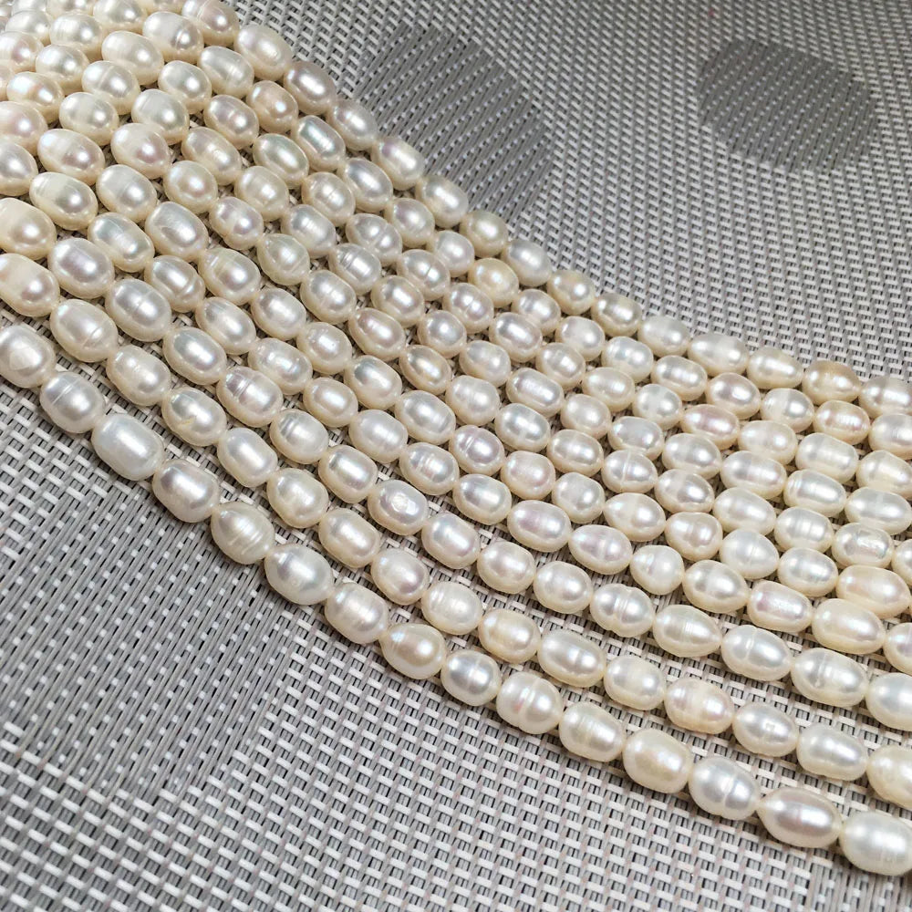 Natürliche Süßwasser-Perlen Rund Lose Schmuckperlen DIY