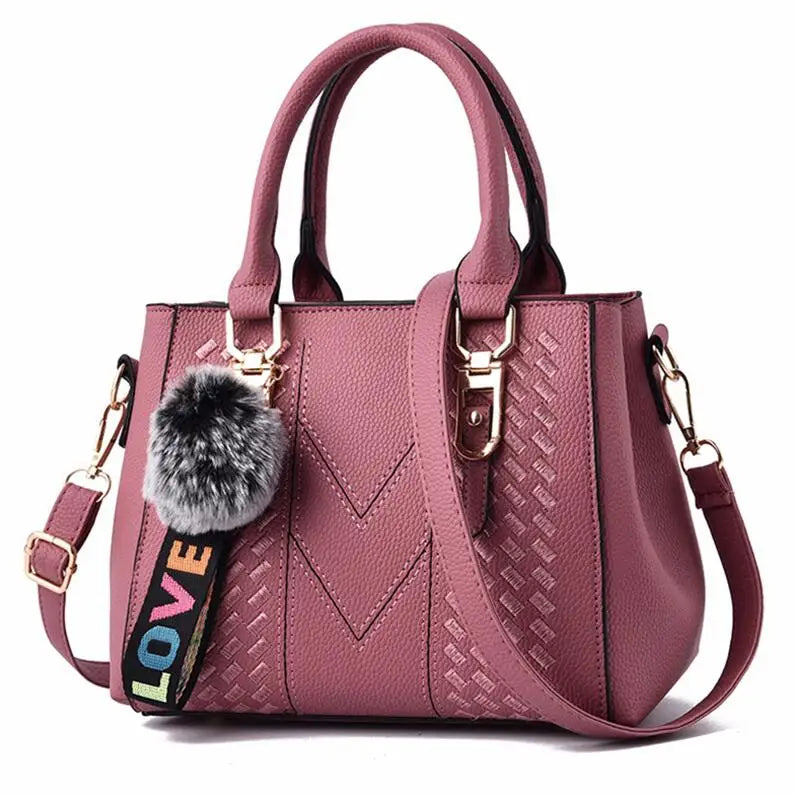 Elegante Damen Messenger Bag mit Stickerei - Haarball – weich, vielseitig - sicher Verschlossen