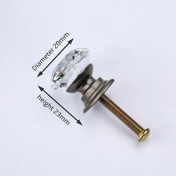 Kristallglas Diamant Möbelknöpfe – 20/30mm Durchmesser, Farbauswahl