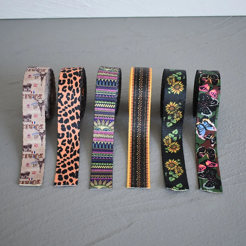 25 mm Gurtband 5 Yards bedruckt in 18 Farben für Taschen & Zubehör-Yabubest - Home & More