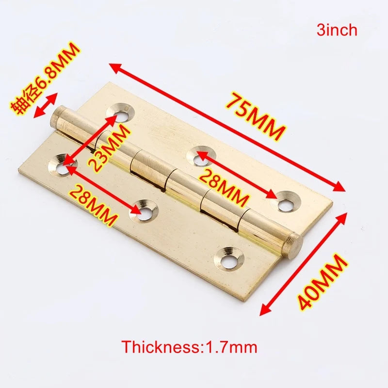 Solide Messing Schrank Scharniere in Gold für Möbel und Küchen 2-3