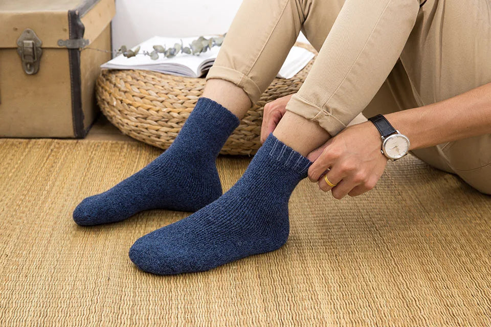 Dicke warme Merino Wollsocken für Männer im 3er Pack