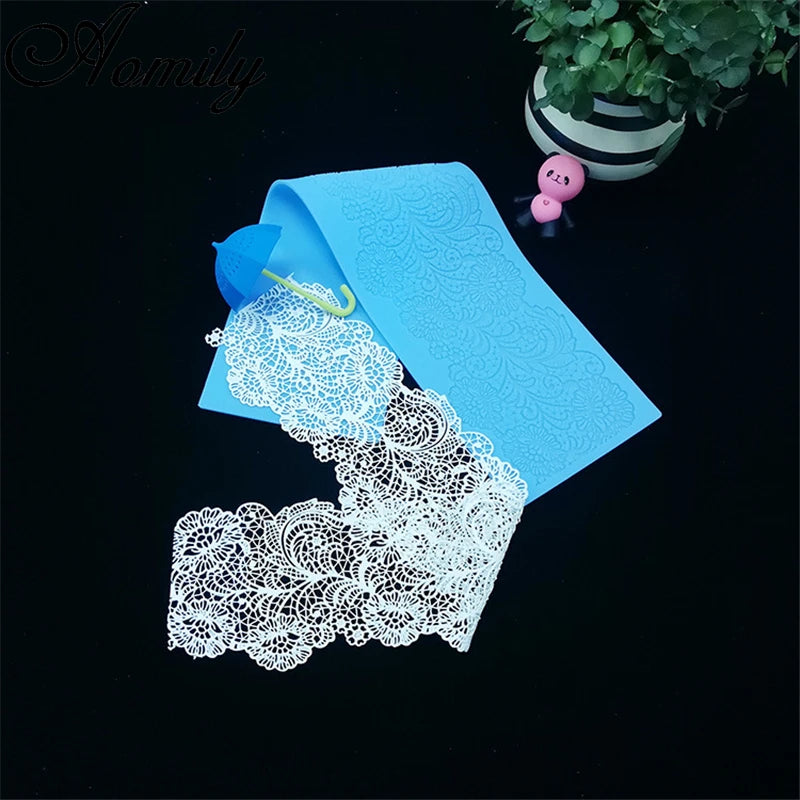 40 cm Silikon-Blumenspitzenform für 3D Kuchen- und Fondantdekoration