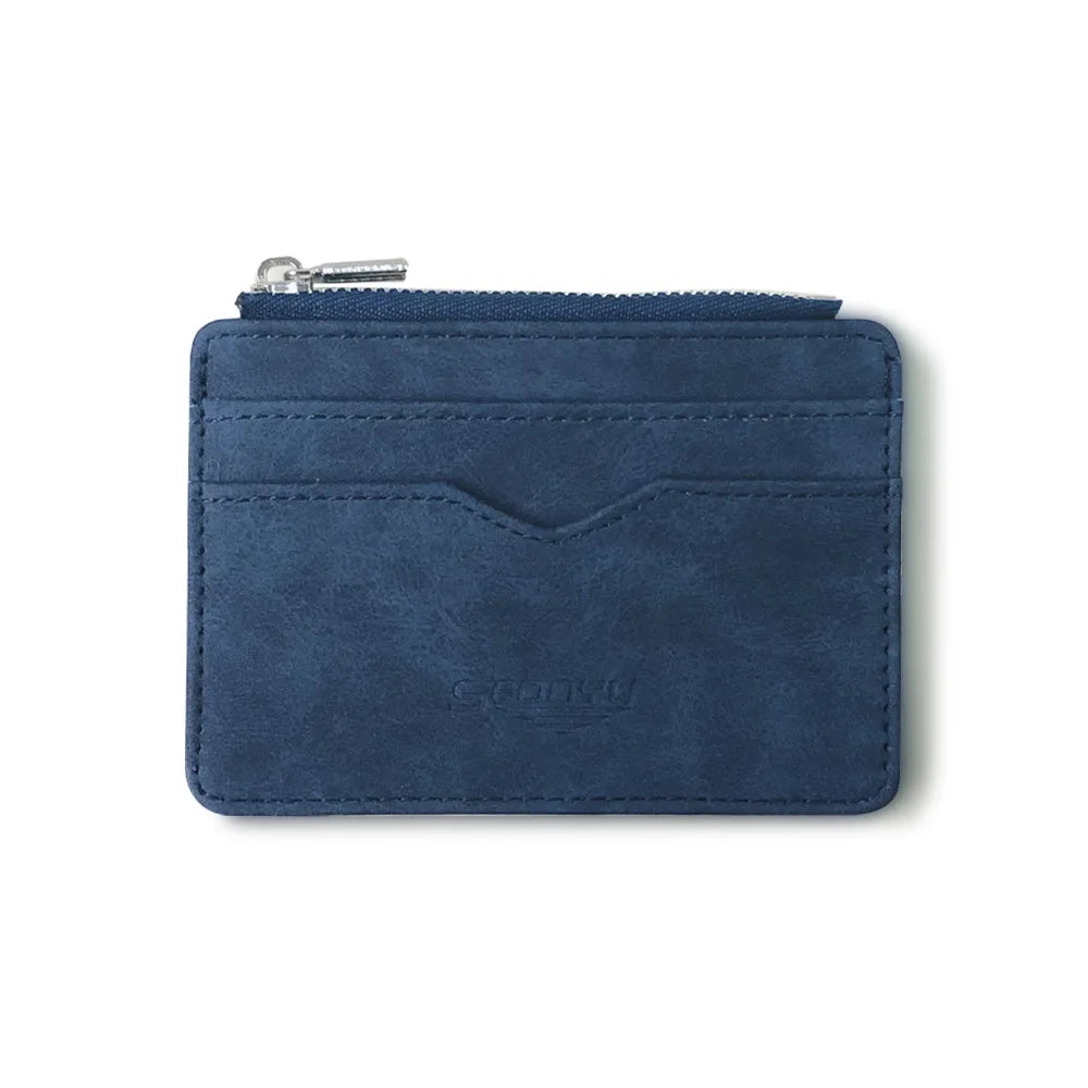 Herren Slim Karten Geldbörse - Matte PU Leder Retro Multi-Card Kartenhalter