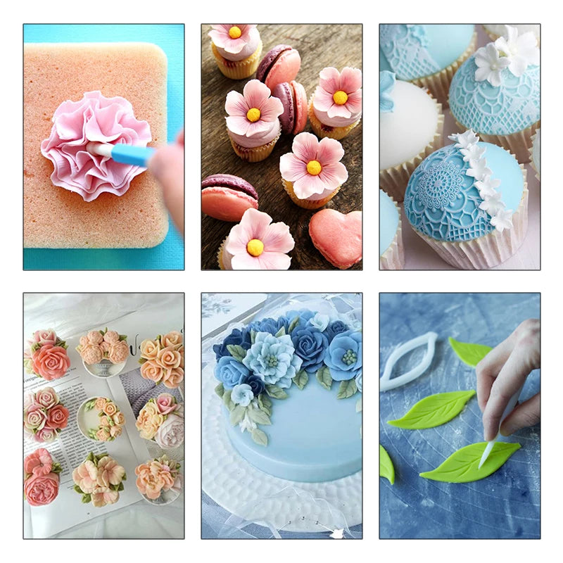 8-teiliges Fondant-Kuchendekorationsset aus umweltfreundlichem Kunststoff