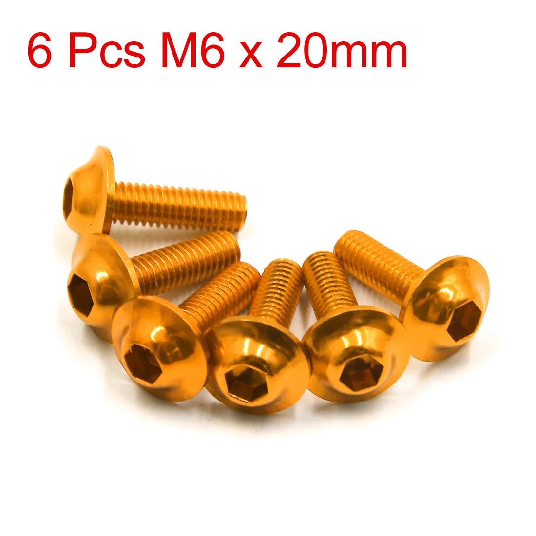 M6x20 mm Sechskantschrauben rote Verkleidungsschrauben Motorrad Roller