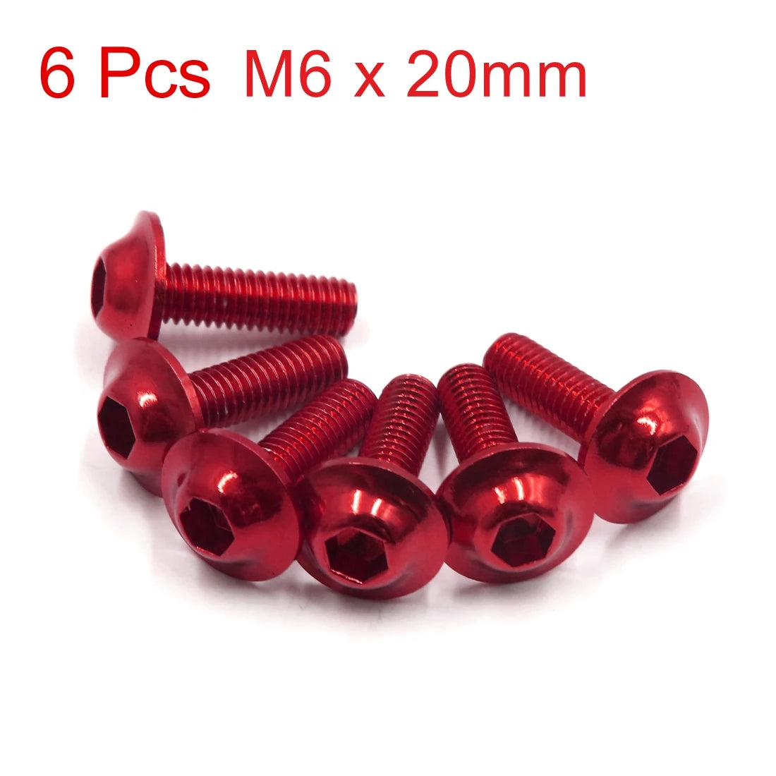 M6x20 mm Sechskantschrauben rote Verkleidungsschrauben Motorrad Roller