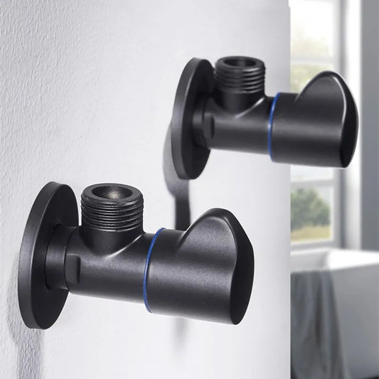 Schwarzes Eckfüllventil G1/2 aus Edelstahl für Heiß Kalt Wasserinstallation