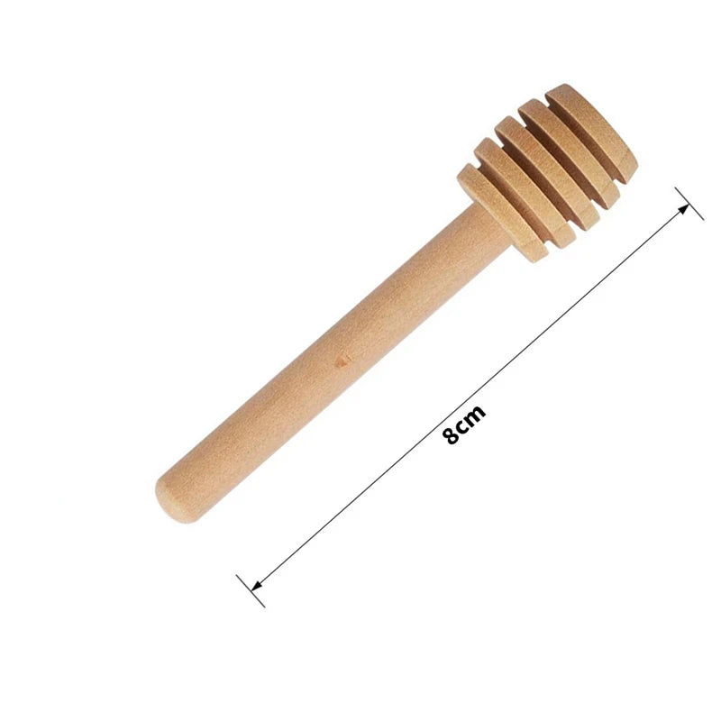 100er Set Holz-Honiglöffel mit langem Griff – natürlich, hygienisch, praktisch