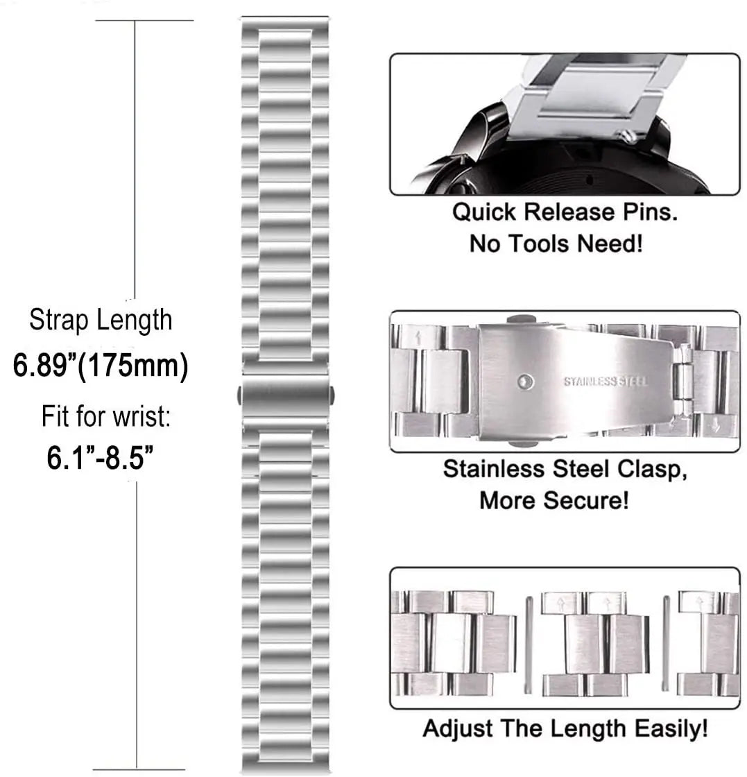 Edelstahl Strap & Case für Amazfit GTR 2 3 Pro