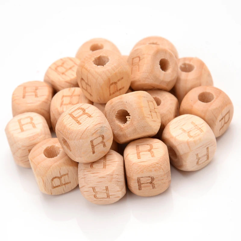 Sichere Silikon Alphabet Perlen für Baby Schnullerketten