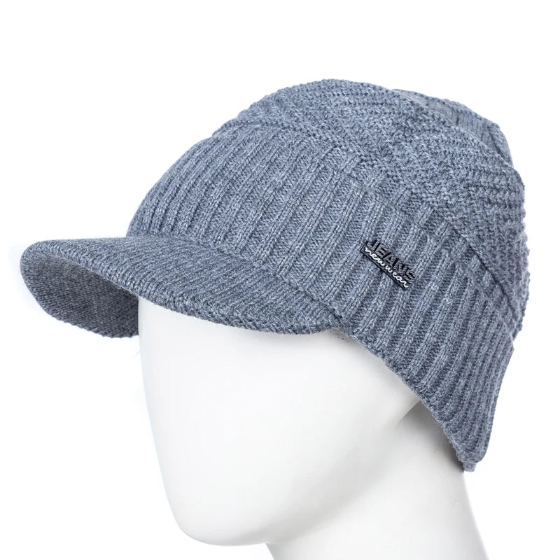 Warmer Unisex Winter Beanie mit Pelz Futter für kalte Outdoor-Tage