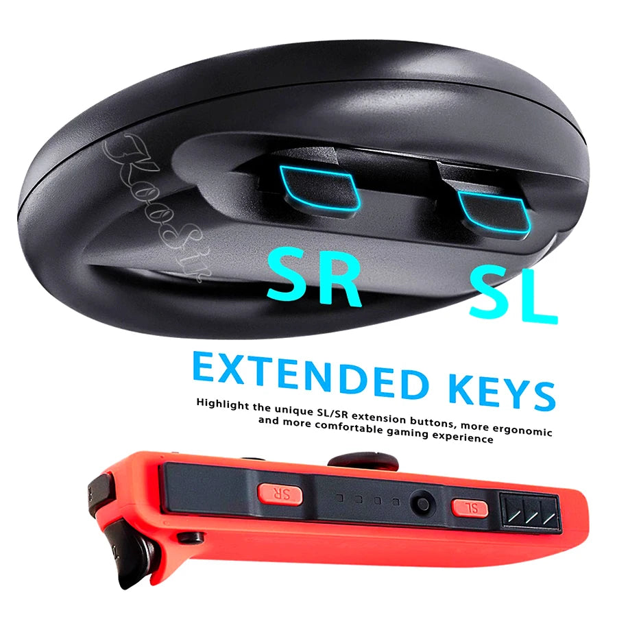 Ergonomische Joy-Con Grips mit Lenkrad - Thumbstick Caps aus ABS