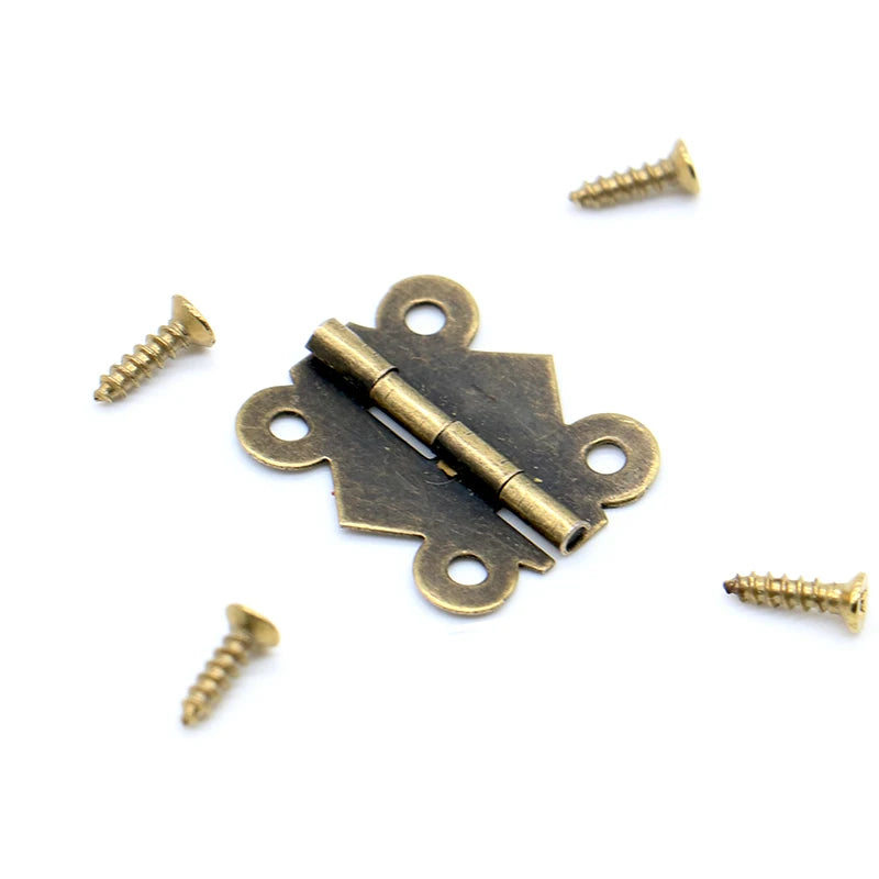 10x Mini Schmetterlingsscharniere 20x17 mm für Schmuck- - Mini-Möbel