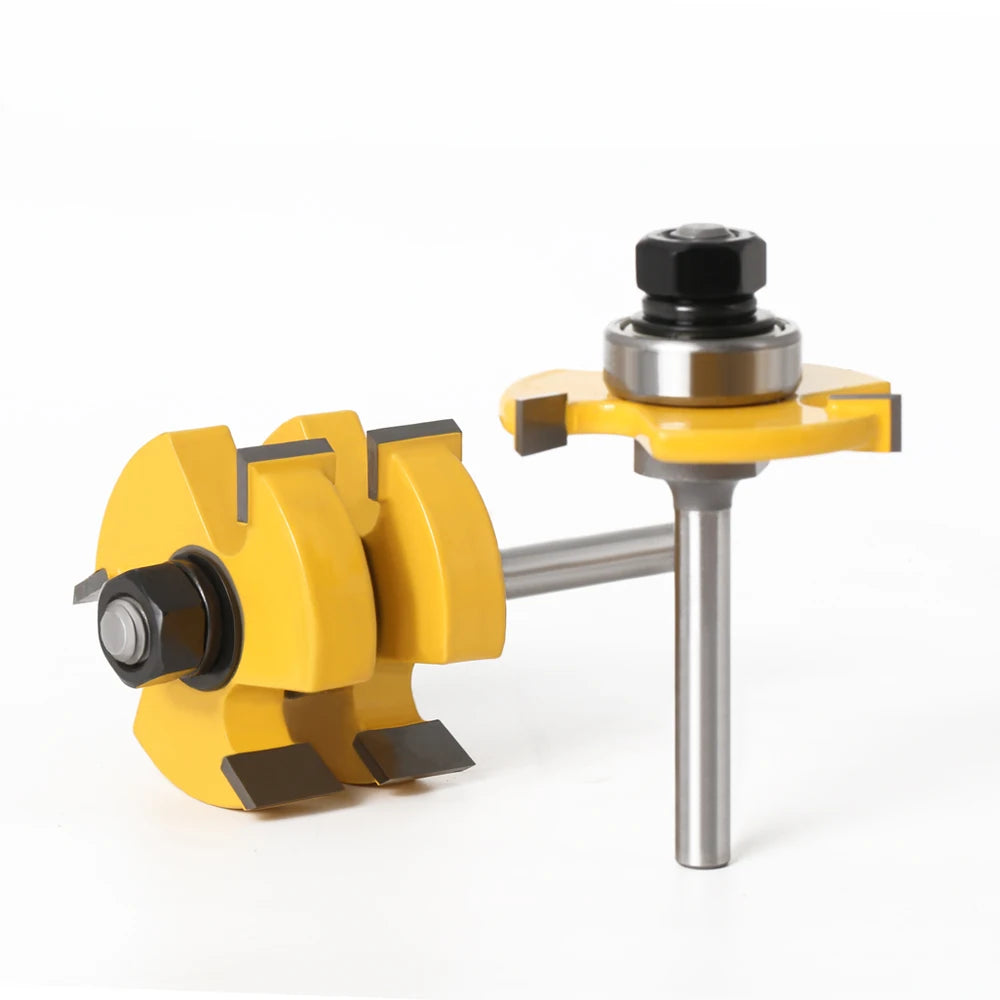 2-teiliges Fräser-Set mit 6 mm Schaft für Holzbearbeitung