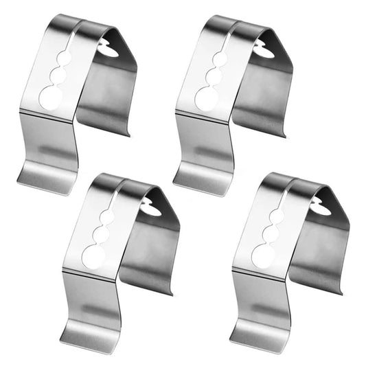 4-teiliges Universal Edelstahl BBQ Thermometer Sonde Clip Set – robust - spülmaschinenfest