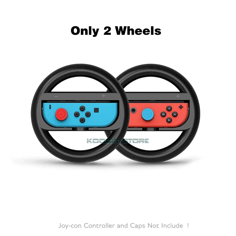 Ergonomische Joy-Con Grips mit Lenkrad - Thumbstick Caps aus ABS