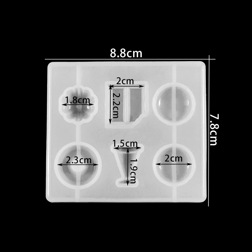 Herz Anhänger Silikonform für DIY Epoxidharz Schmuck Gussform Set