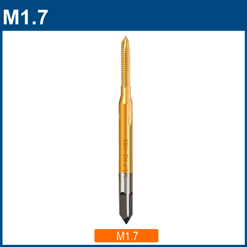 HSS Gewindebohrer Set M1-M1,8 Titanbeschichtet für Metallbearbeitung
