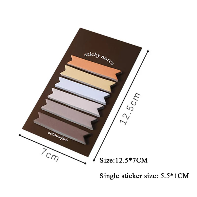 Selbstklebende Index Streifen 7x12,5 cm 120 Blatt Morandi Farben