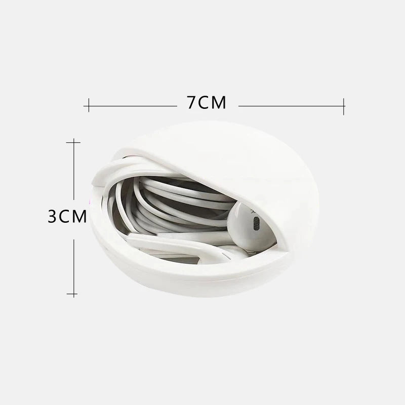 Runder Kabel Organizer mit Drehdeckel – Kompakter Kunststoffbehälter