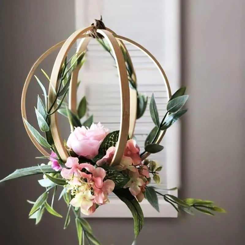 Bambus Ring für kreative Heimdekoration - Hängende Blumenkränze