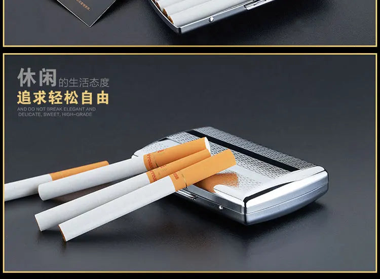 Tragbares Mini Zigarettenetui aus Edelstahl für 12 Zigaretten