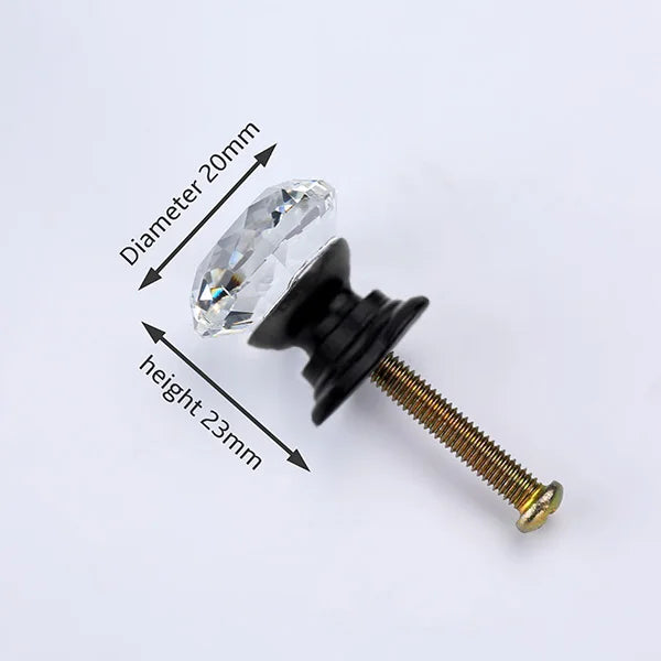 Kristallglas Diamant Möbelknöpfe – 20/30mm Durchmesser, Farbauswahl