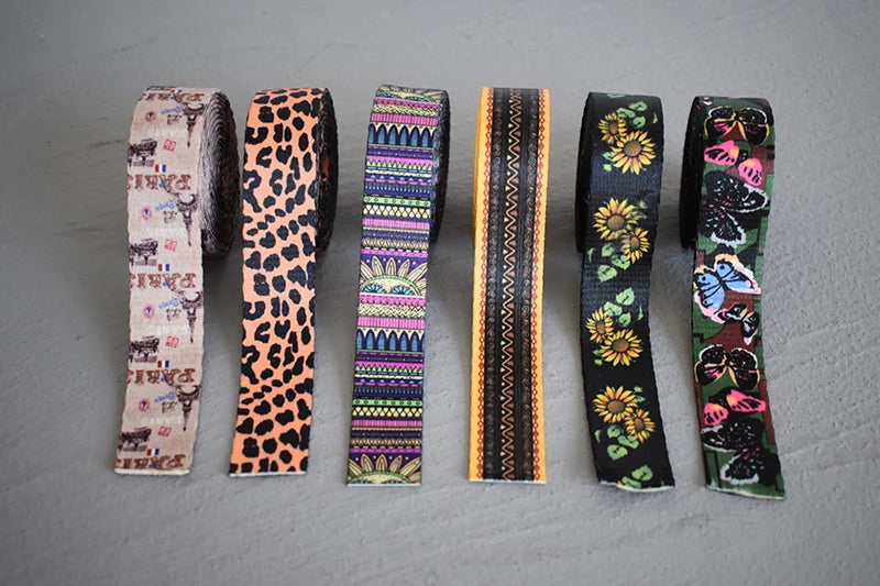 25 mm Gurtband 5 Yards bedruckt in 18 Farben für Taschen & Zubehör-Yabubest - Home & More