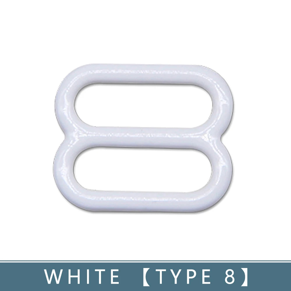 30-teiliges BH Ringe und Slider Set in Weiß und Schwarz Metall Zubehör