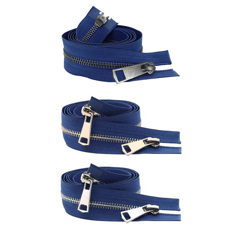 Bunte Metallreißverschlüsse mit Doppel-Schiebern, offen, 20-80 cm-Yabubest - Home & More