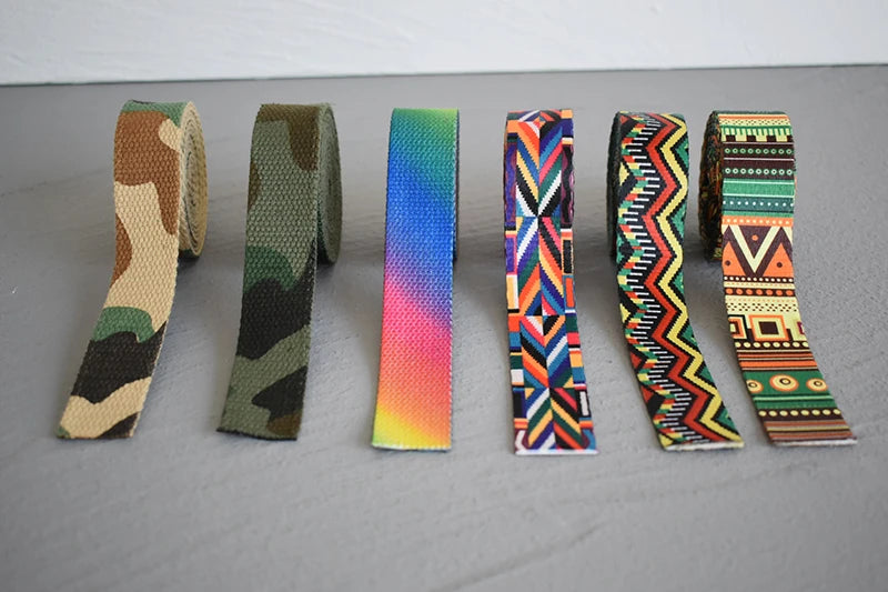 25 mm Gurtband 5 Yards bedruckt in 18 Farben für Taschen & Zubehör-Yabubest - Home & More