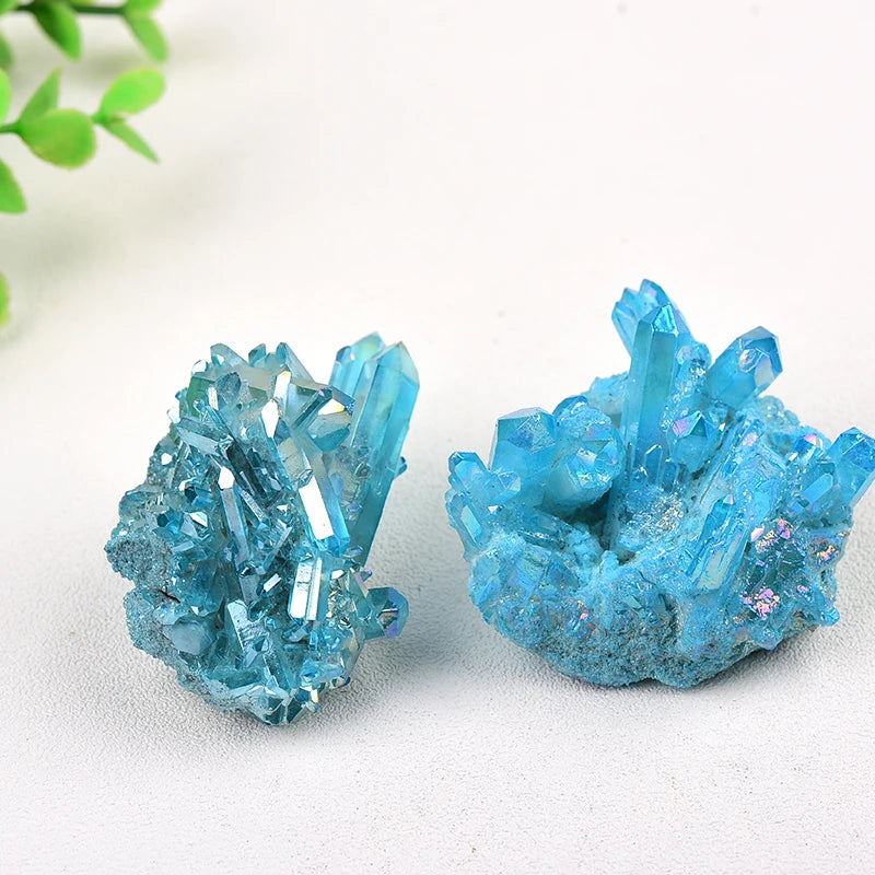 Natürlicher Blauer Quarz Kristall Cluster – Heilstein Deko Sammlung