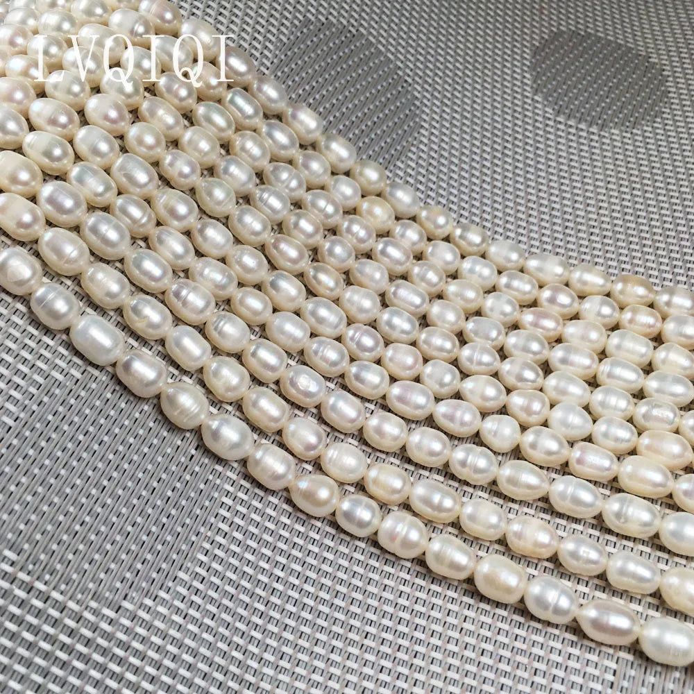Natürliche Süßwasser-Perlen Rund Lose Schmuckperlen DIY