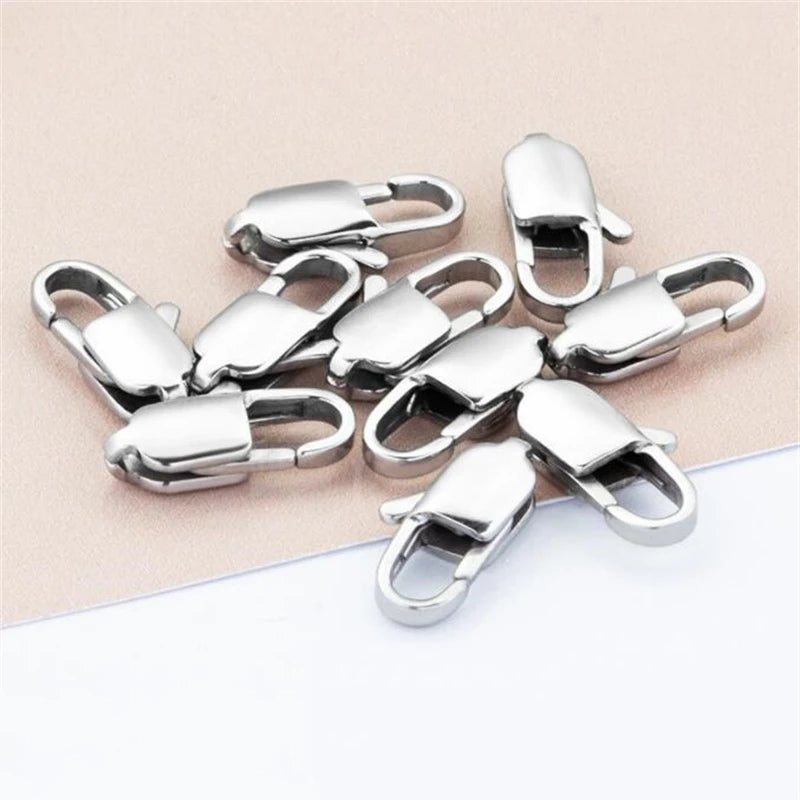 Edelstahl Schmuckverschluss 5er Set für DIY Halsketten - Armbänder