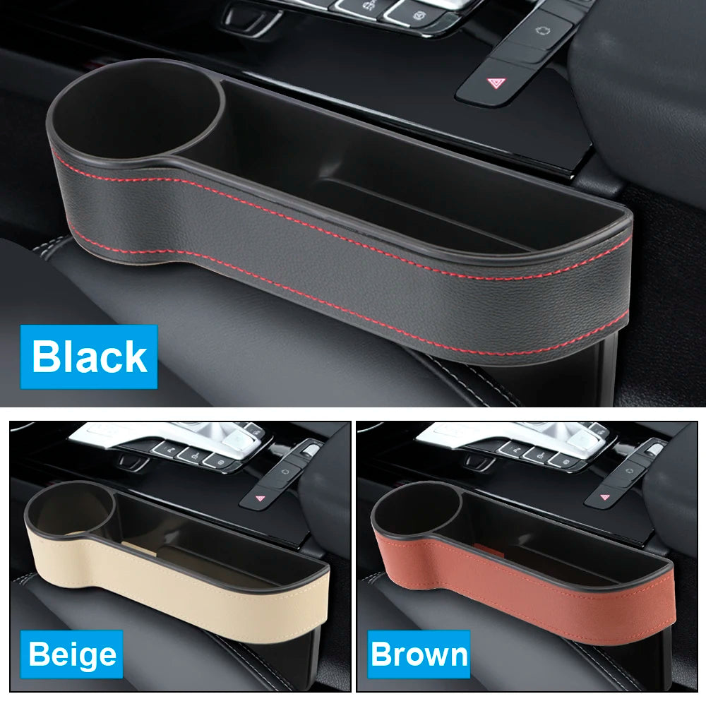 Universal PU Leder Auto Sitz Lücke Organizer Box mit Ladefach Telefon Halter