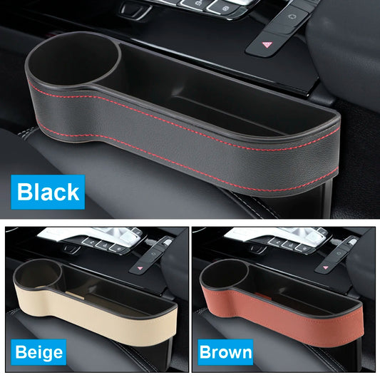 Universal PU Leder Auto Sitz Lücke Organizer Box mit Ladefach Telefon Halter