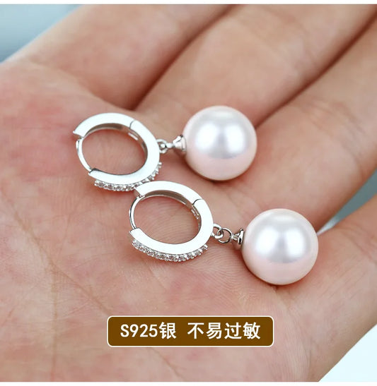 Echte Süßwasserperlen Tropfenohrringe Sterling Silber Damen Schmuck